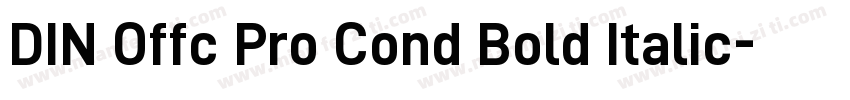DIN Offc Pro Cond Bold Italic字体转换